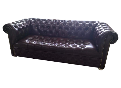Canapé Chesterfield 3 places en cuir Marron Canapé Moderne 230 cm
